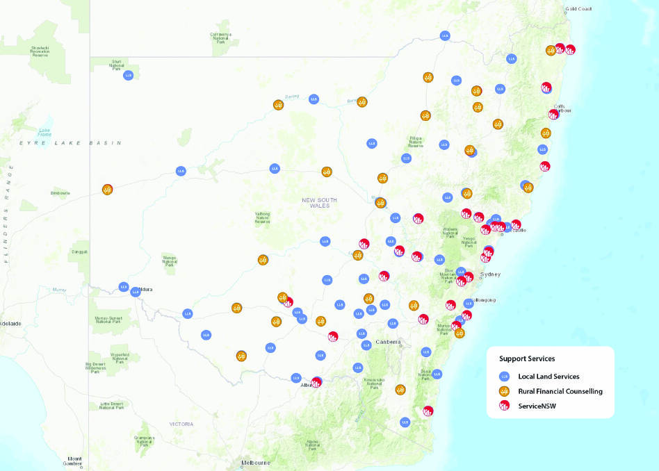 The NSW Government has opened up many new outlets to receive drought assistance applications throughout the state. It has also relaxed the assets test. 