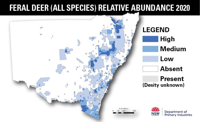 New mapping from the DPI shows how feral deer are slowly expanding their footprint across the state. The DPI has also mapped feral pig populations.