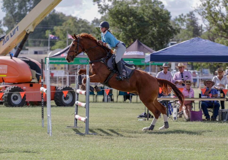 Ammie Cleal competes at the Moree Show last year. The Moree Show Society aims to proceed this year in August. Photo by Kristy Bullen.