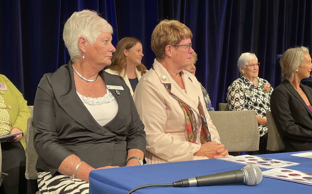 Stephanie Stanhope, Bega, second from left, bid the conference an emotional farewell after three years as CWA president.
