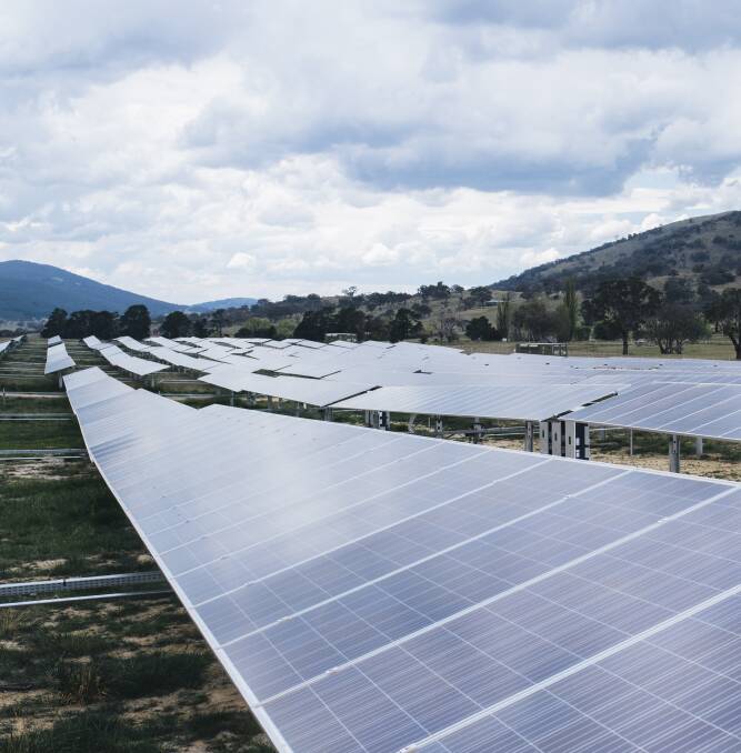 POWER: This massive new solar farm at Williamsdale south of Canberra in the rural area will power 3000 homes in Canberra. 