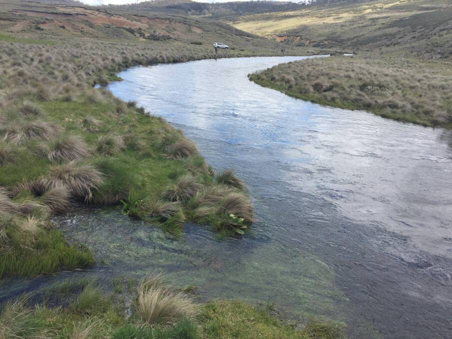 The Eucumbene river is in full flow but a good snow season doesn't always assure a big snow melt, with sublimation, evaporation and spring rains all playing a part in how much water ends up in the catchments.