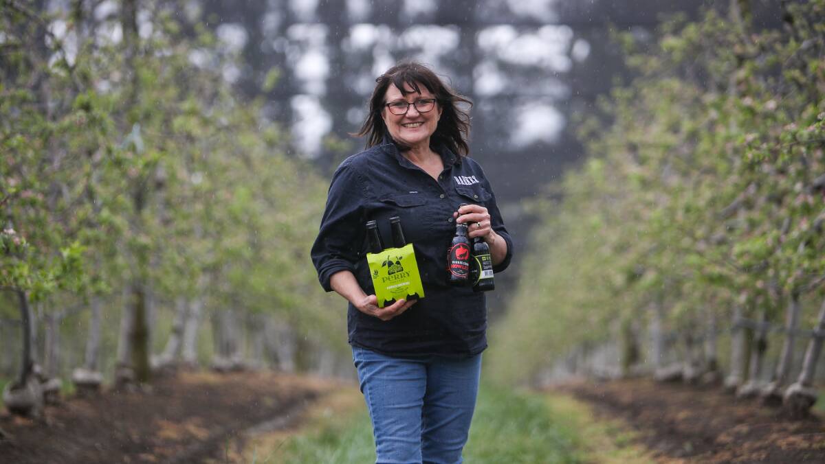 Jo-Anne Fahey from Glenbernie Orchards. Darkes Forest, with their world award-winning ciders.