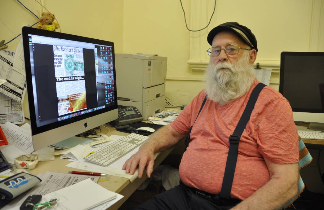 Managing editor Frank Povah will see out the end of The Western Herald at Bourke after its owners pulled the plug on the 130-year-old newspaper. He hopes to start up a new paper next year. Photo by The Western Herald. 