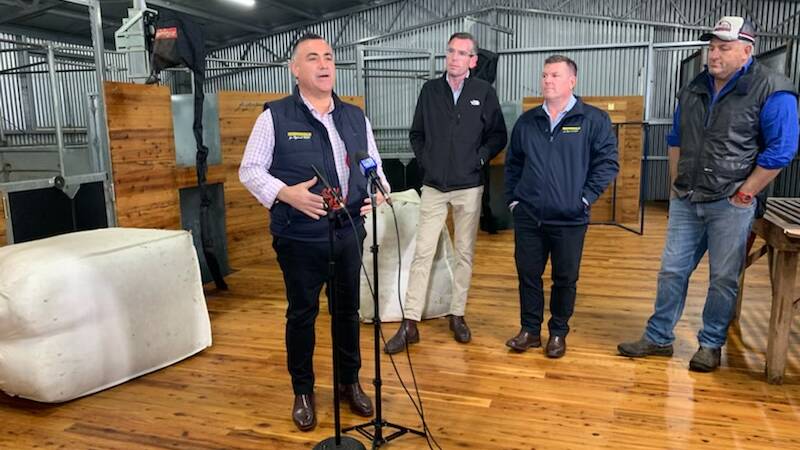 Mr Barilaro takes centre stage at the $64 rural package announcement in Dubbo.