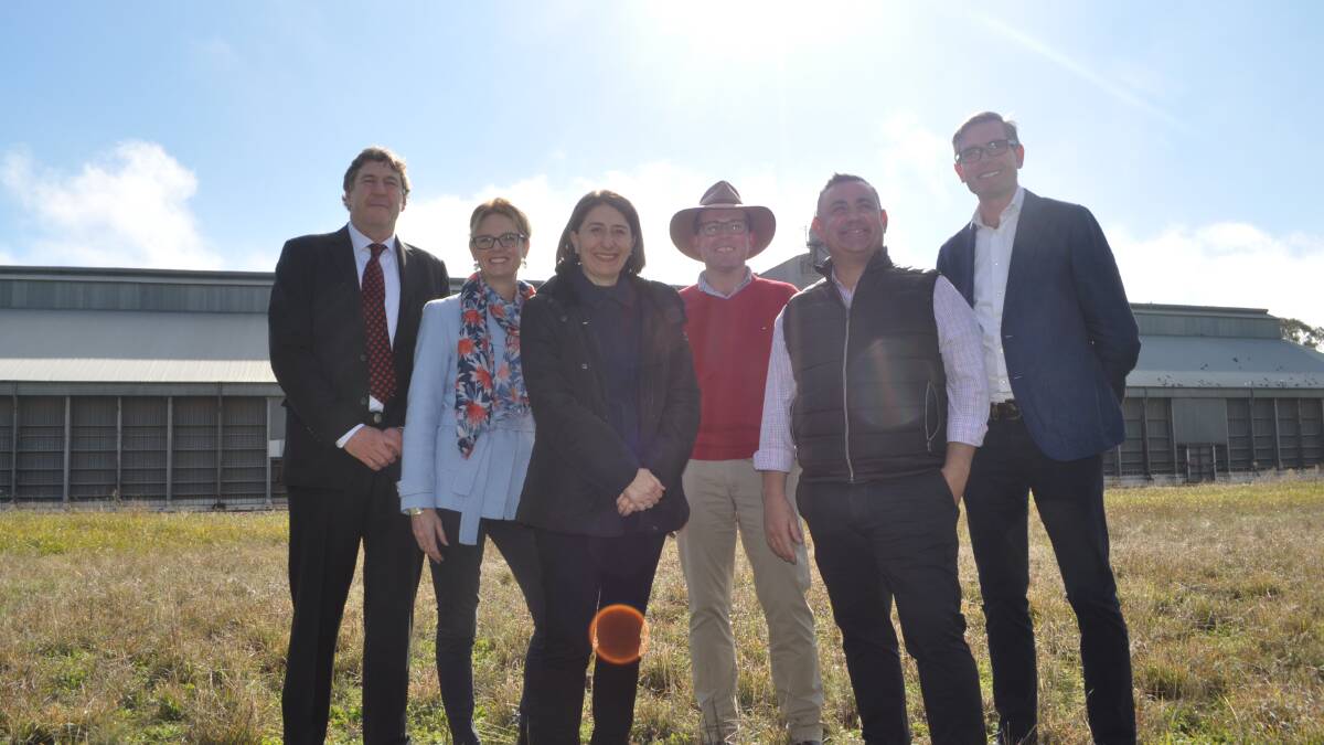 Ms Berejiklian in Wagga Wagga last year for a drought assistance announcement. Colleagues stood by her today after revelations at an ICAC hearing she had a five-year close relationship with ex-Wagga Wagga MP Daryl Maguire