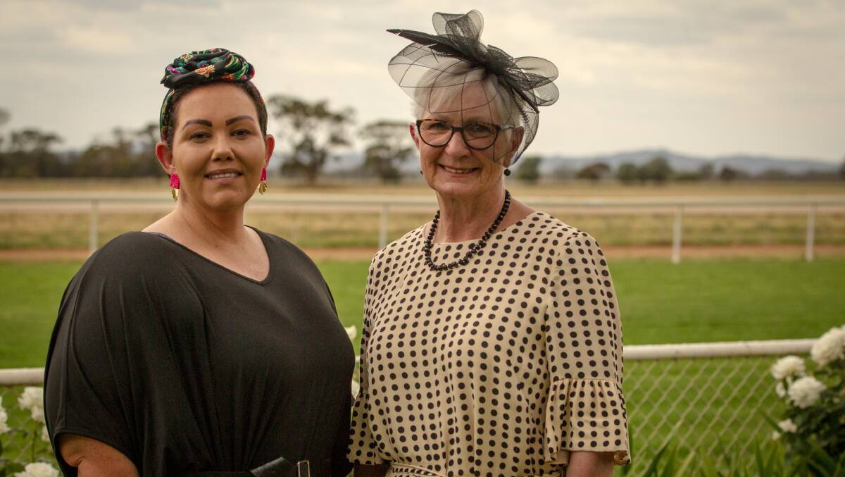 Fashion on the field judges, Casey Forrester and Dawns Collins.