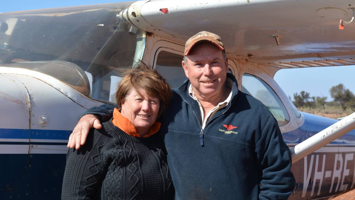 Delighted! Annette Turner with her husband Barry, Polpah Station, White Cliffs. The CWA president says the three new Doppler radars will give huge benefits to graziers and intensive cropping farmers in western NSW.