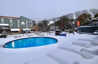 Anyone for a dip? Snow at Thredbo last night.