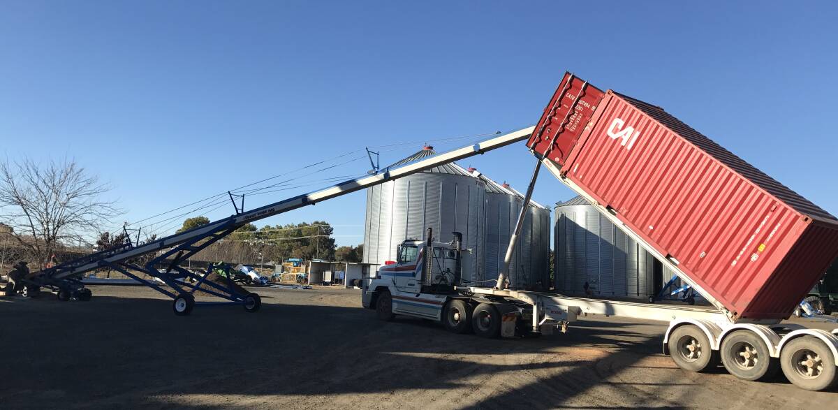 Loading chickpeas, but whether they will make it to their intended markets is a growing concern.