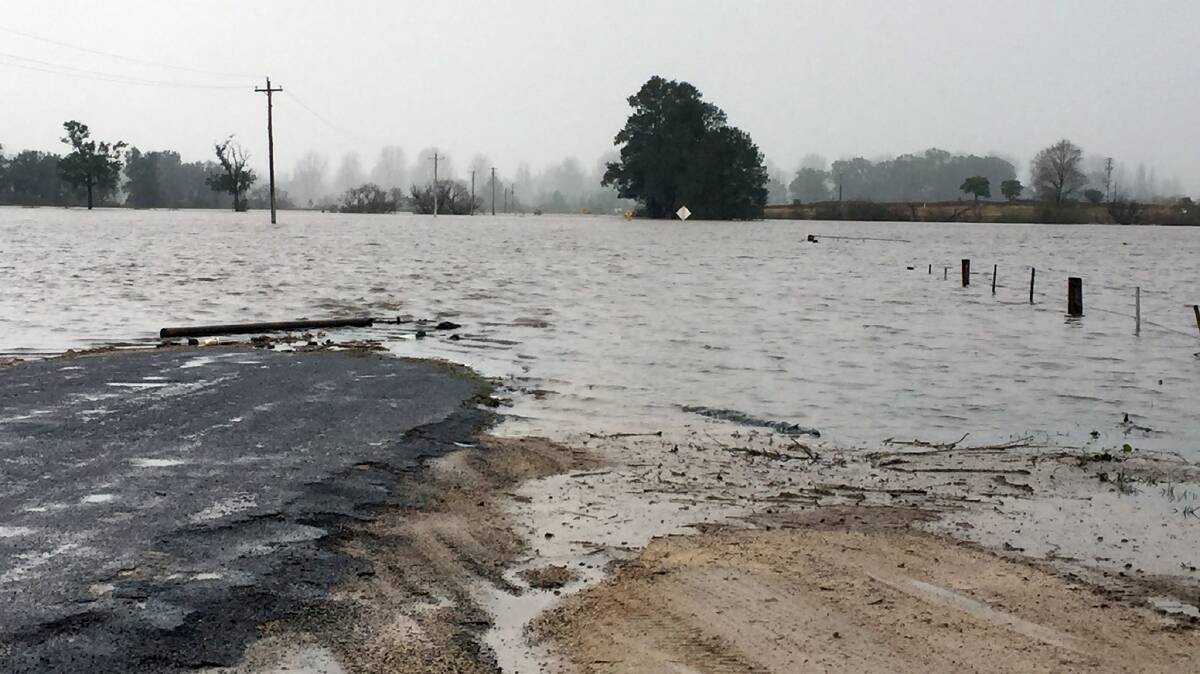 Flooding at Angledale north of Bega on Monday. Picture courtesy of Bega District News and BVSC.