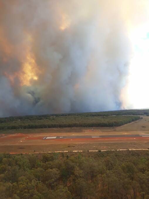 Fire moves towards Tingha, pic by RFS