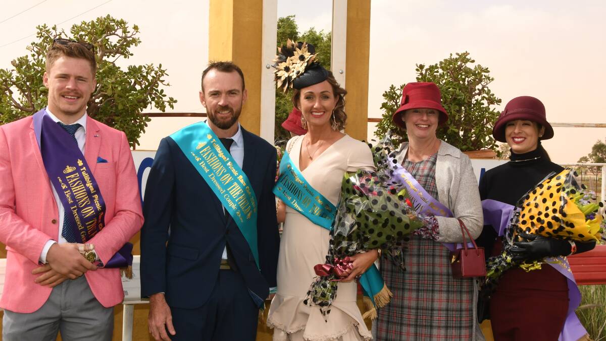 Tullibigeal held its picnic meeting last year but didn't race due to water on part of the track, but this month's event has been abandoned due to coronavirus crowd restrictions. Photo by Virginia Harvey of Fashions on the Field winners last year.
