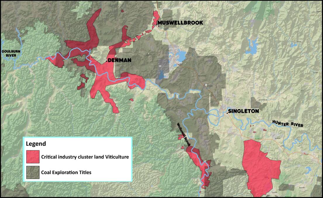 Coal exploration licences over wine land in Hunter.