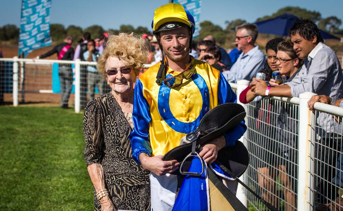 Racing and punting was in her blood. She fearlessly backed her own horses including local heroes Magic Bella and Fallon Street. The jockey is sporting her colours she had with Nyngan trainer Rodney Robb.