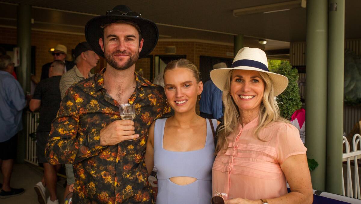 Enjoying Mudgee's country championships race day were Mudgee locals, Tom Kelly with Annika and Krystie Baker. All photos by Samantha Thompson.