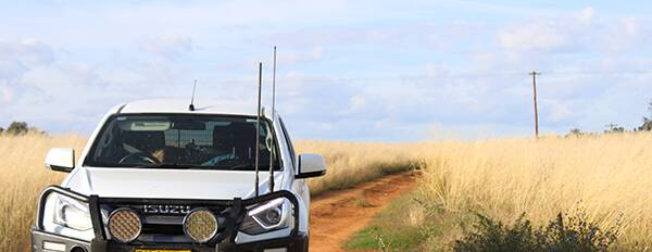A Natural Resources Access Regulator (NRAR) car during a site inspection.