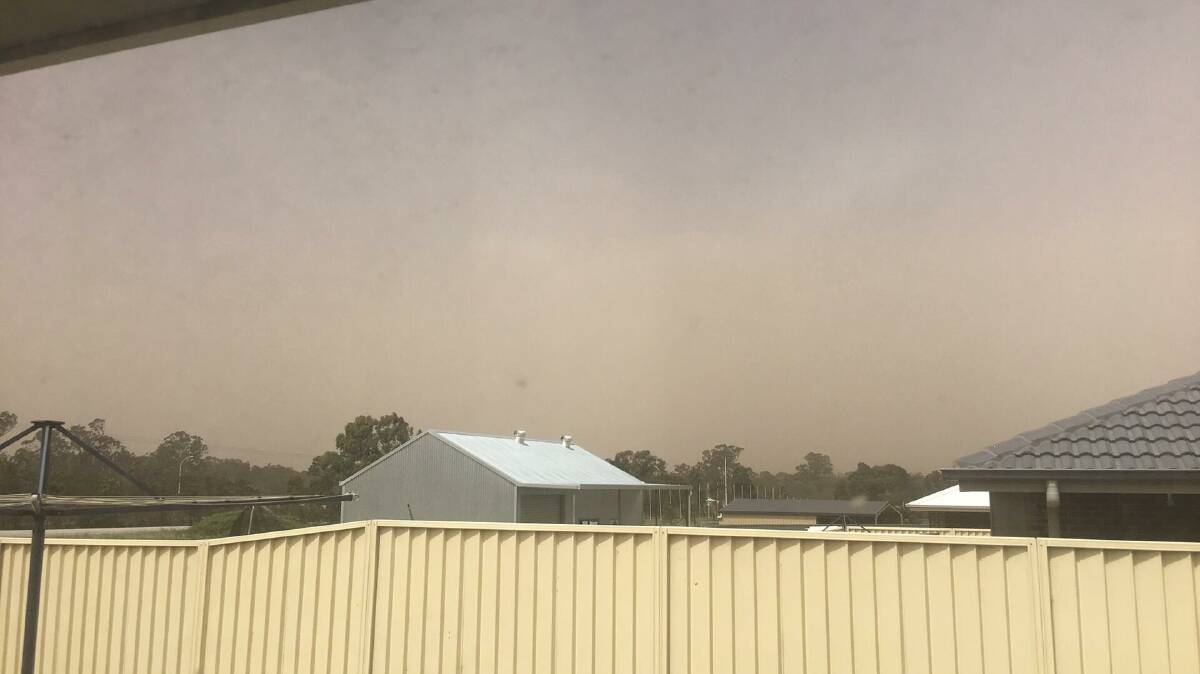 Dust storm in Southern Highlands yesterday.