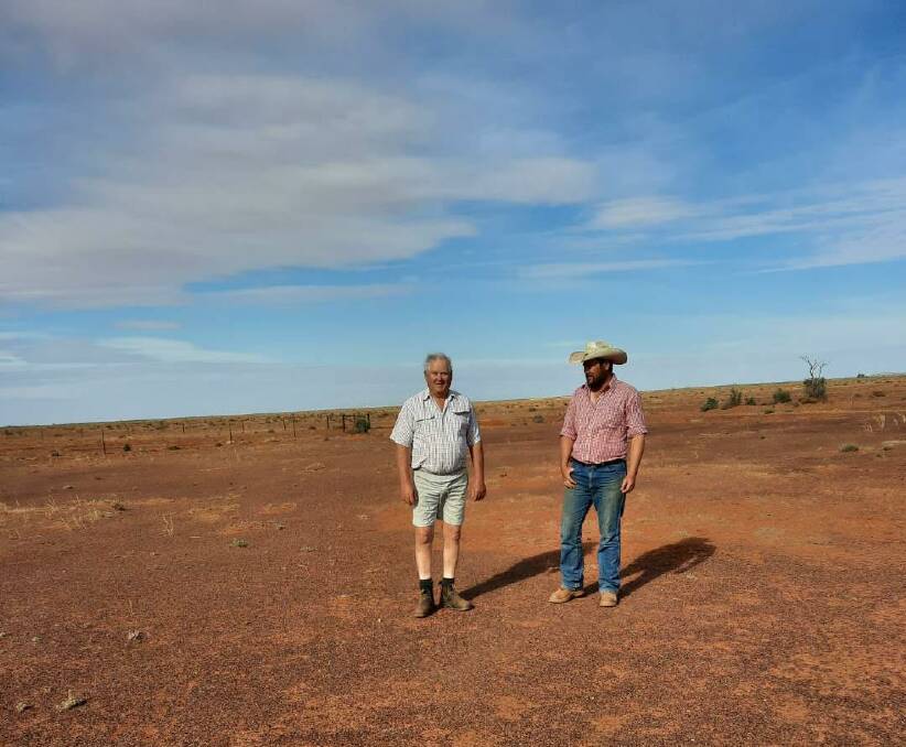 Kym and Nick Andrews at Avondale near Broken Hill where the drought has gone on for five years straight.