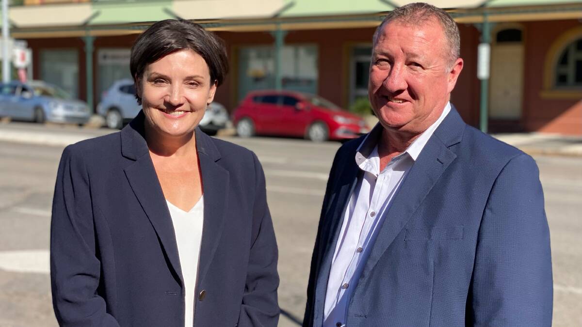 NSW Labor leader Jodi McKay with Labor's candidate for Upper Hunter, former mining union official Jeff Drayton. Ms McKay was born in the Upper Hunter town of Gloucester and has strong local links.