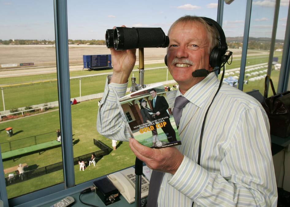 Allan Hull is signing off as the main racecaller in the Riverina after almost 50 years. Allan pictured at the 2009 Wagga Gold Cup.