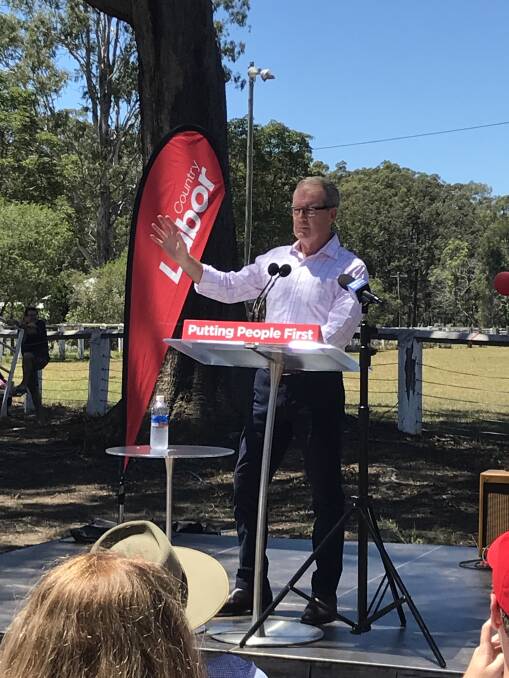 NSW Labor leader Michael Daley at the Country Labor election launch in Nabiac.