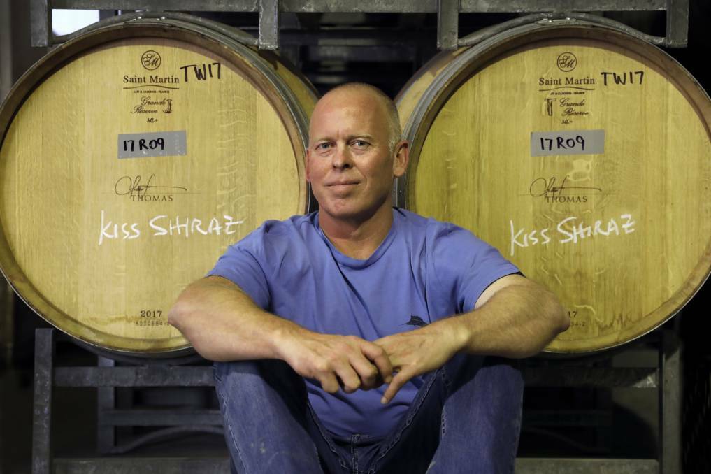 Optimistic: Winemaker Andrew Thomas said he tried not to worry about things beyond his control, "you've just got to deal with what Mother Nature hands to us and react accordingly".