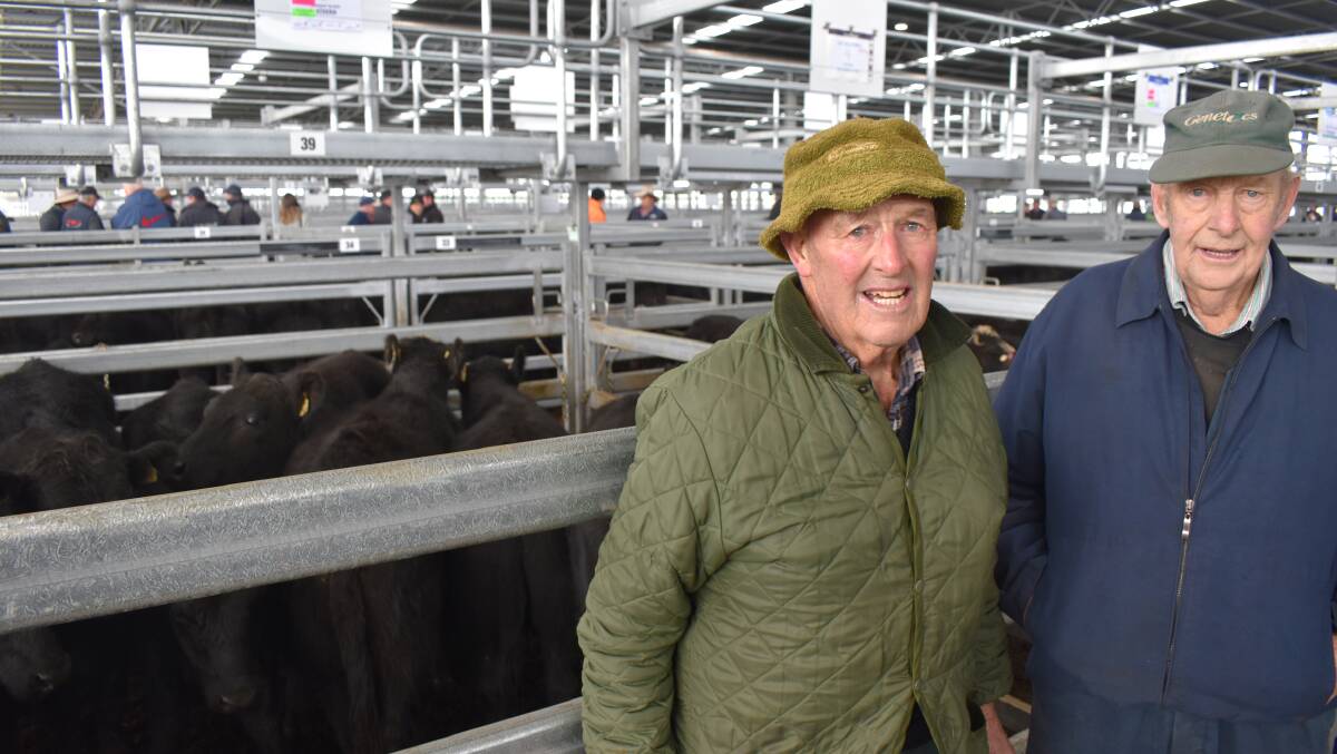 Good result: Danny and brother Victor Spruce, Yendon, were happy with the prices they received for 20 steers and nine heifers at Ballarat.