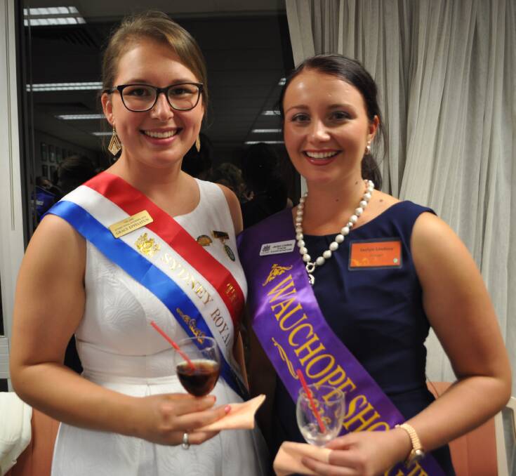 This year's group of showgirls were welcomed at a special dinner last night held at the Agricultural Societies Council of NSW headquarters in Hunters Hill, Sydney. 
