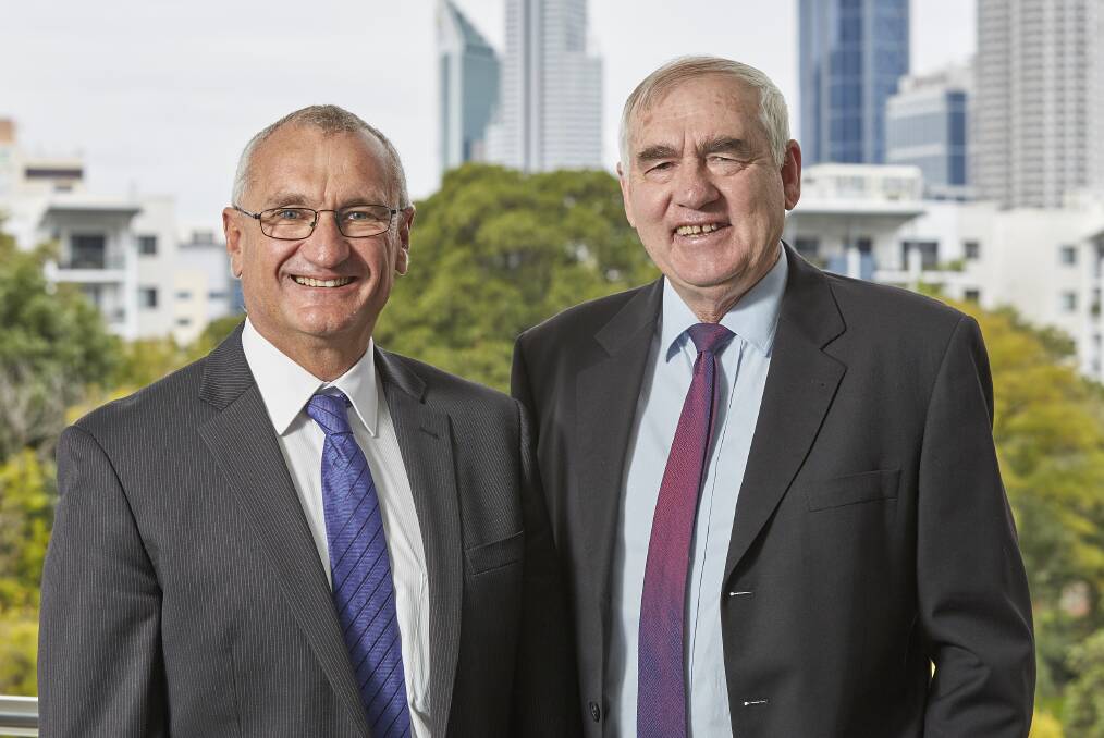 New chief executive of CBH Group Jimmy Wilson with the co-operative's chairman Wally Newman.