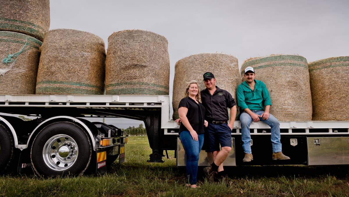 HELPING HAND: Mark Hemmings, and Leonnie and Josh Carter, of Carter Haulage, are gearing up to deliver relief to bushfire-ravaged communities. Picture: Perry Duffin