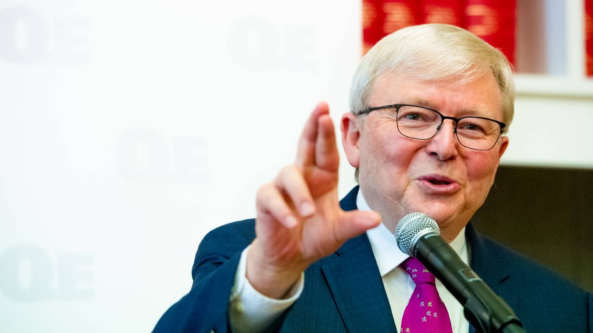 Former Prime Minister Kevin Rudd. Picture: Elesa Kurtz
