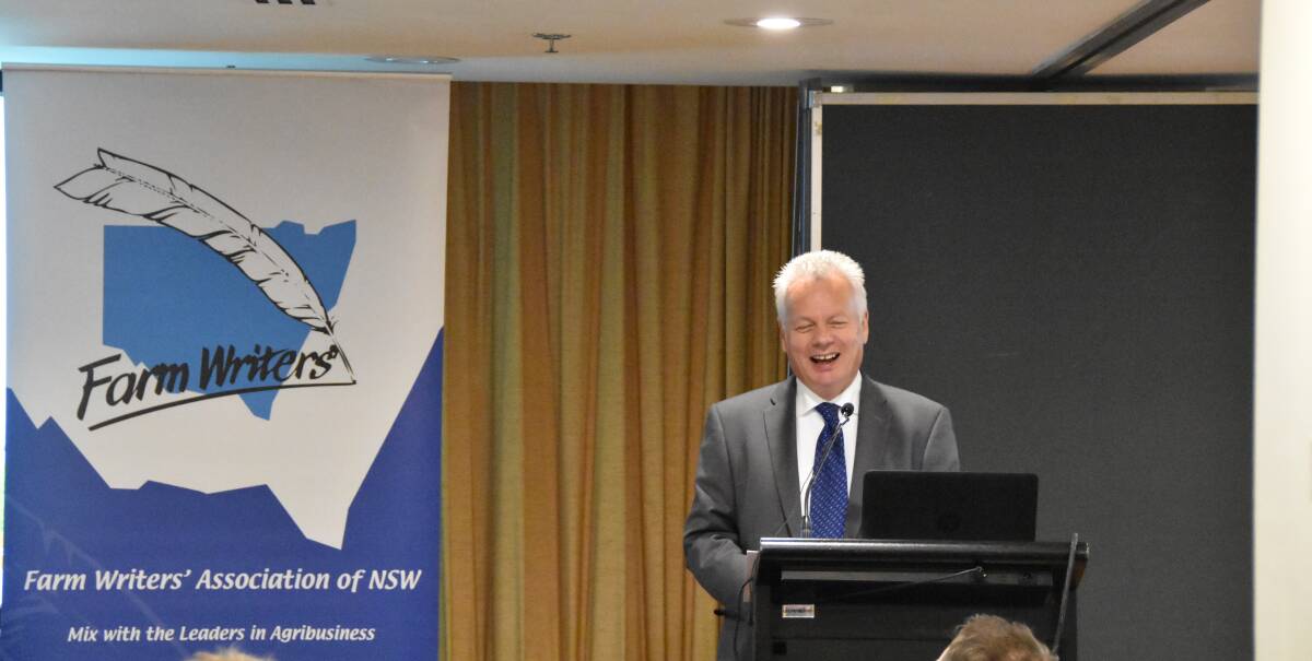 Consul-General of the Kingdom of the Netherlands Frank van Beuningen speaking at NSW Farm Writers lunch in Sydney last week.