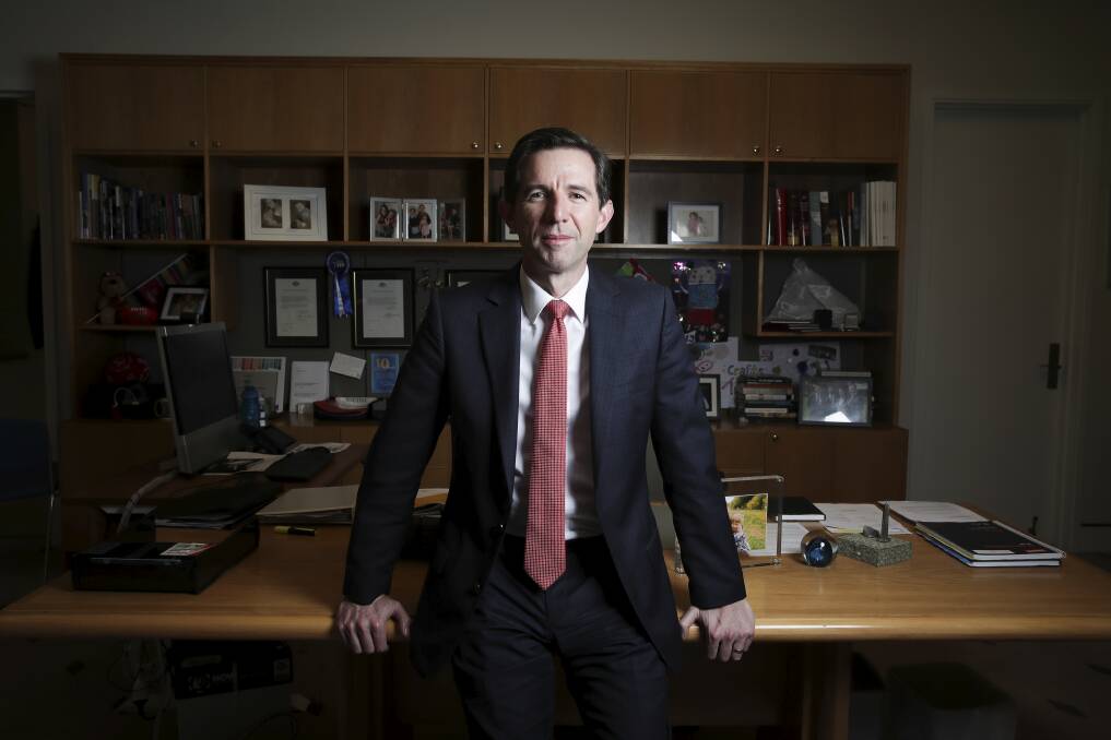 Trade Minister Simon Birmingham. Photo by Alex Ellinghausen.