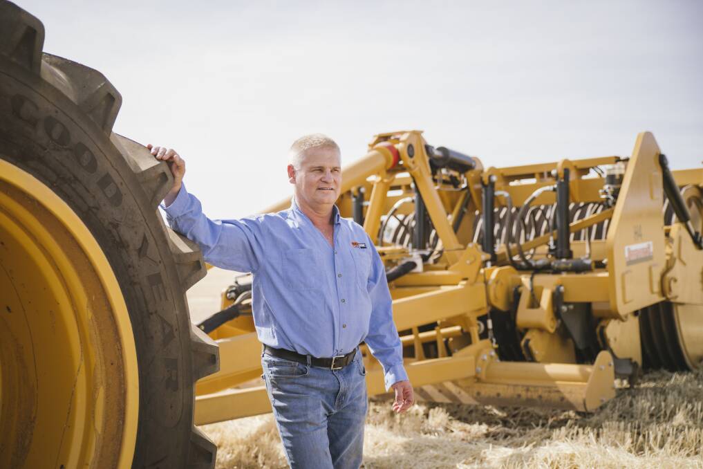HEAVY HAND: Rocks Gone founder and former WA northern wheatbelt farmer, Tim Pannell, developed the Reefinator range.
