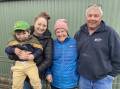 WETHER WATCH: Alby, 2, and Gabrielle Smart, Echunga, SA, were at Mount Pleasant, SA, selling wethers, with Janet and Michael Allen, Warrawee Park, Keith, SA.