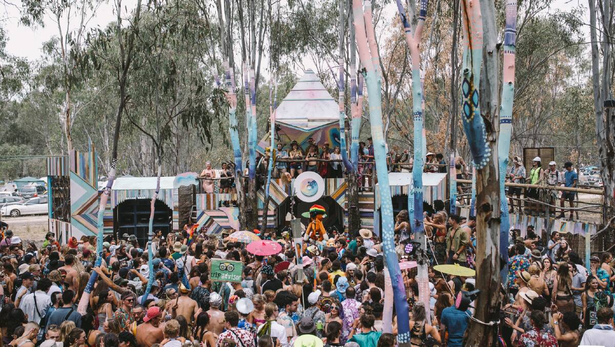 FESTIVAL: Three day arts, music and culture festival 'Strawberry Fields' held in the wild-lands of Tocumwal in 2017.  PHOTO CREDIT: Duncographic. 