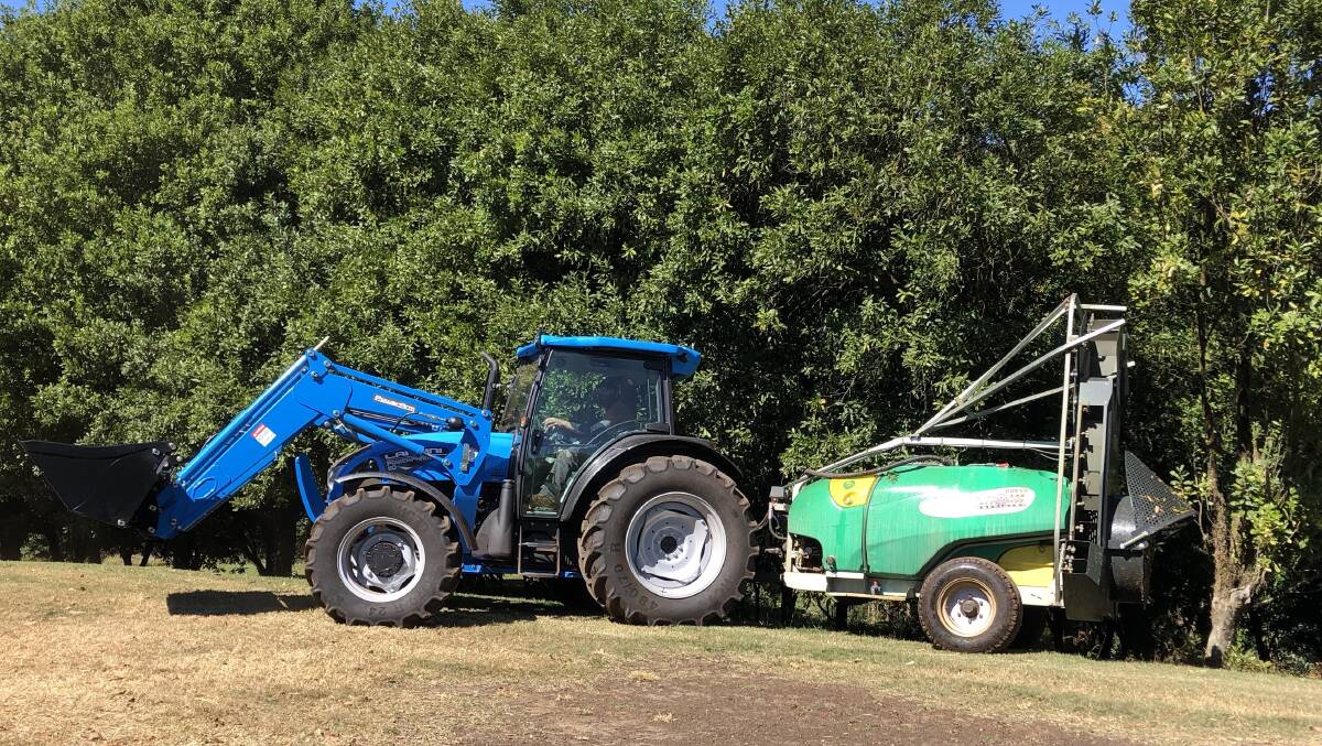 APPROVED: The Landini Powerfarm 110 at work within a macadamia orchard. 