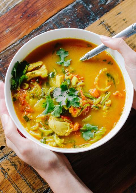 HEARTY: Turmeric chicken zoodle soup looks perfect for winter.