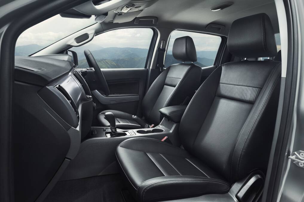 The comfortable interior of the Ford Ranger XLT.