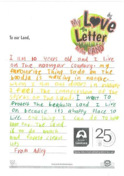 Here are the top 25 letters as chosen by Landcare Australia.