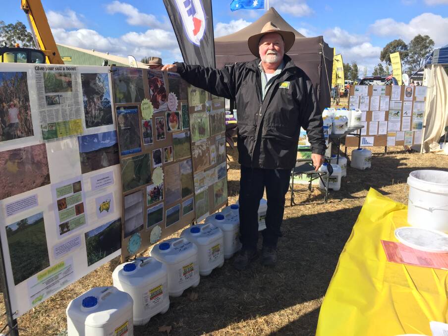 SOIL IMPROVERS: TNN Australia's Bill Munton proudly displays some the success stories from using TNN products.