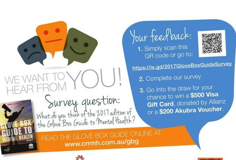 Complete the Glove Box Guide to Mental Health survey and be in the running to win great prizes.
