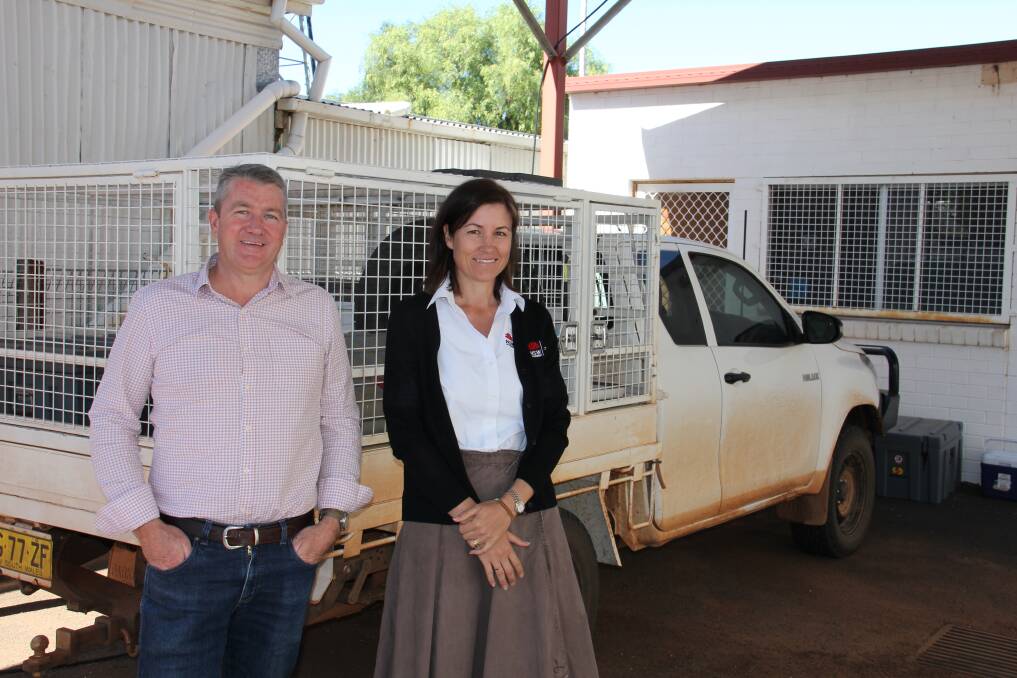 GROWING REGION: Chairman of the Board Ben Barlow with Western Local Land Services general manager Erlina Compton.