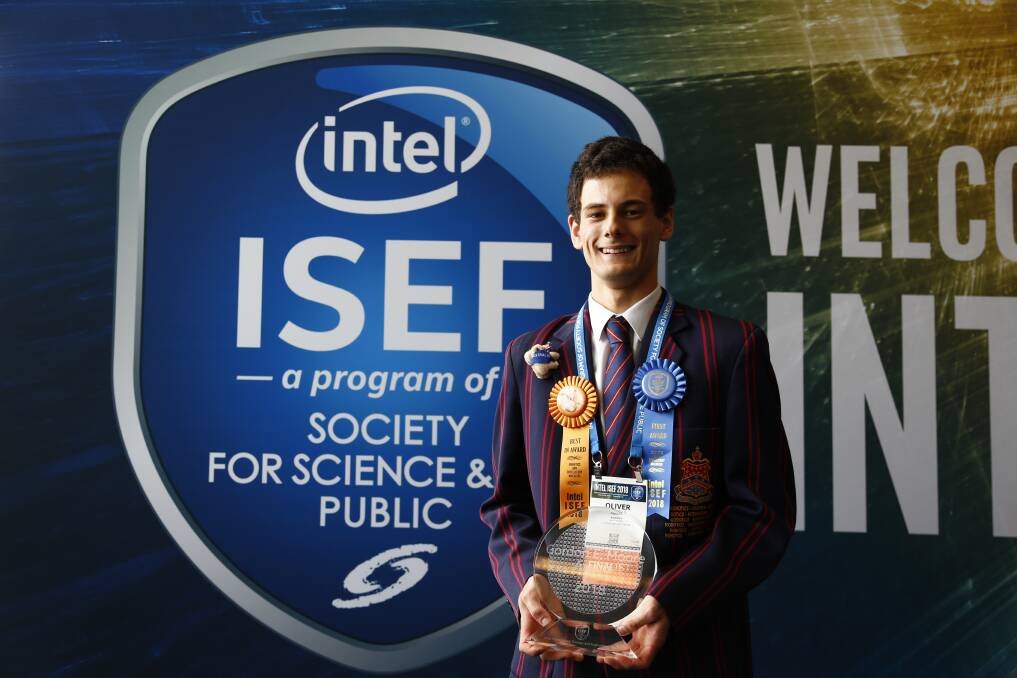 WINNER: Oliver Nicholls has won US$75,000 in an international science and engineering prize.