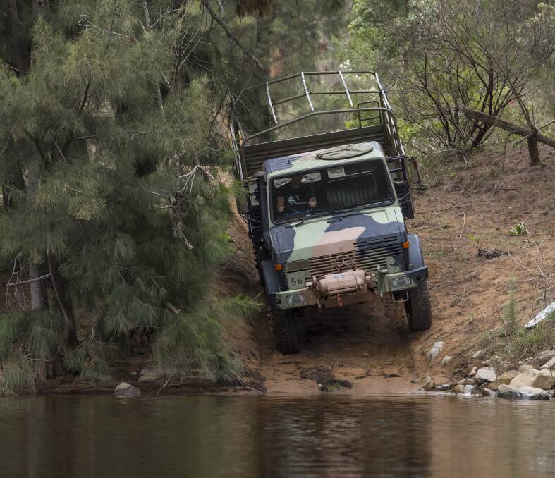 The Unimog can easily traverse waterways. Picture supplied