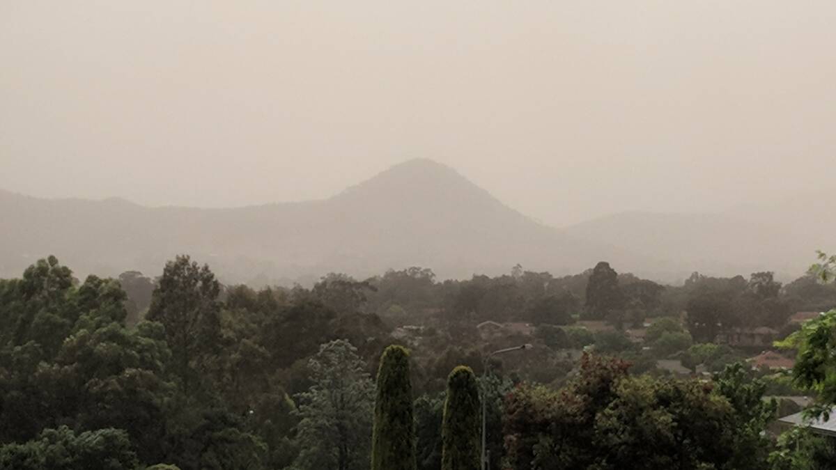 Mount Frome has been difficult to see when smoke blows across the Mid-Western Region from bush fires.