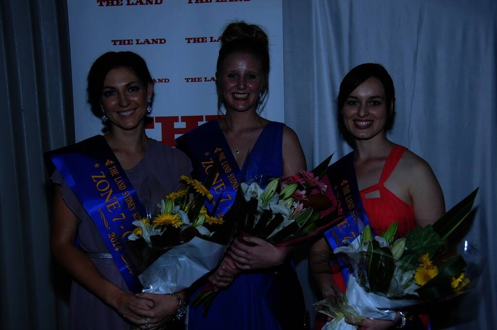 Wagga Wagga Showgirl, Carly Acheson; Junee Showgirl, Jasmine Corbett, and Griffith Showgirl, Emily Chilvers, will represent Zone 7 in the final of the 2014 The Land Sydney Royal Showgirl Competition in Sydney in April.