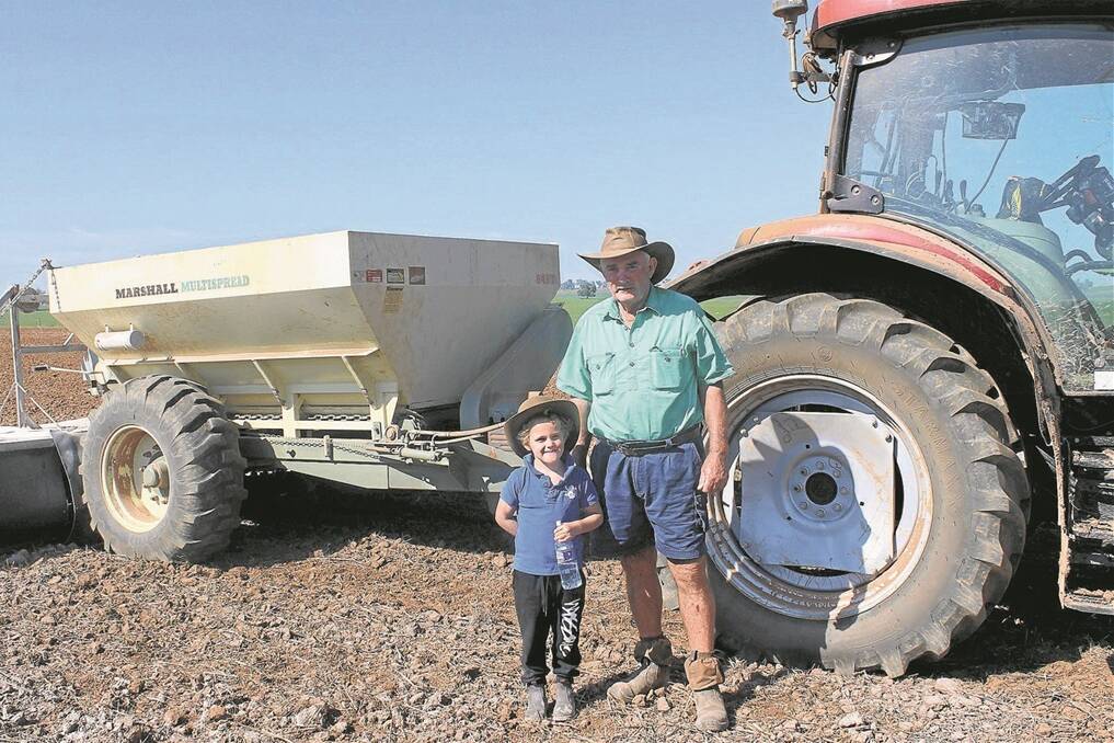 Doug Nash, “Cranbury”, Cudal, with his grandson Mitchell, 5.
