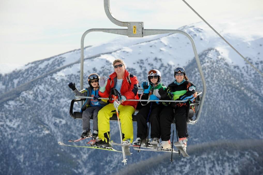 Luisa Pelizzari and her family on a recent skiing holiday.